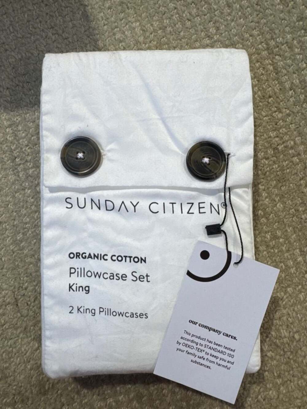 Sunday Citizen Organic Cotton King Pillowcase Set